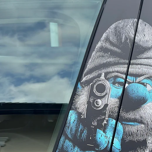 Cartoon Characters Collection- Premium Vinyl B-Pillar Decal, Universal Fit
