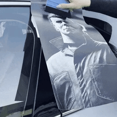 Horror Icons Car Pillar Wrap - Premium Vinyl B-Pillar Decal, Universal Fit