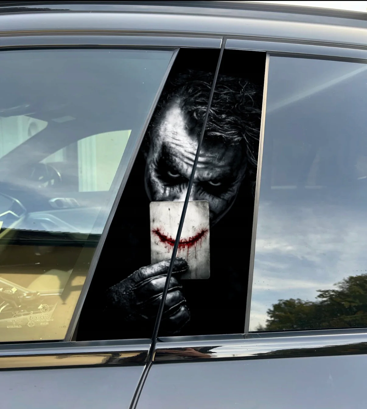 Art the Clown Car Pillar Wrap - Premium Vinyl B-Pillar Decal, Universal Fit