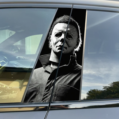 Horror Icons Car Pillar Wrap - Premium Vinyl B-Pillar Decal, Universal Fit