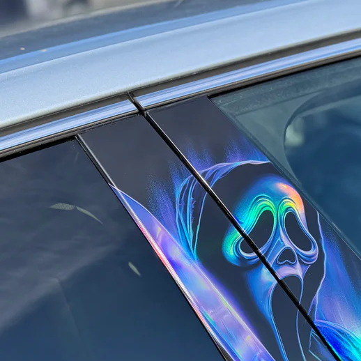 Dark Fantasy Collection Stitch Car Pillar Wrap - Premium Vinyl B-Pillar Decal, Universal Fit