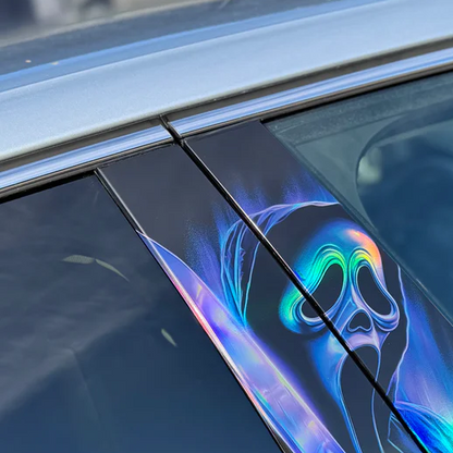 Dark Fantasy Collection Stitch Car Pillar Wrap - Premium Vinyl B-Pillar Decal, Universal Fit