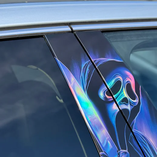 Dark Fantasy Collection Stitch Car Pillar Wrap - Premium Vinyl B-Pillar Decal, Universal Fit