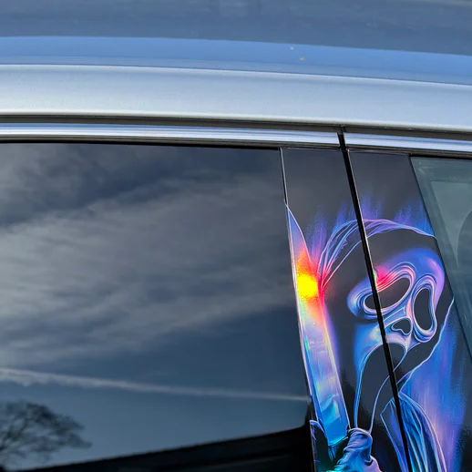 Dark Fantasy Collection Stitch Car Pillar Wrap - Premium Vinyl B-Pillar Decal, Universal Fit