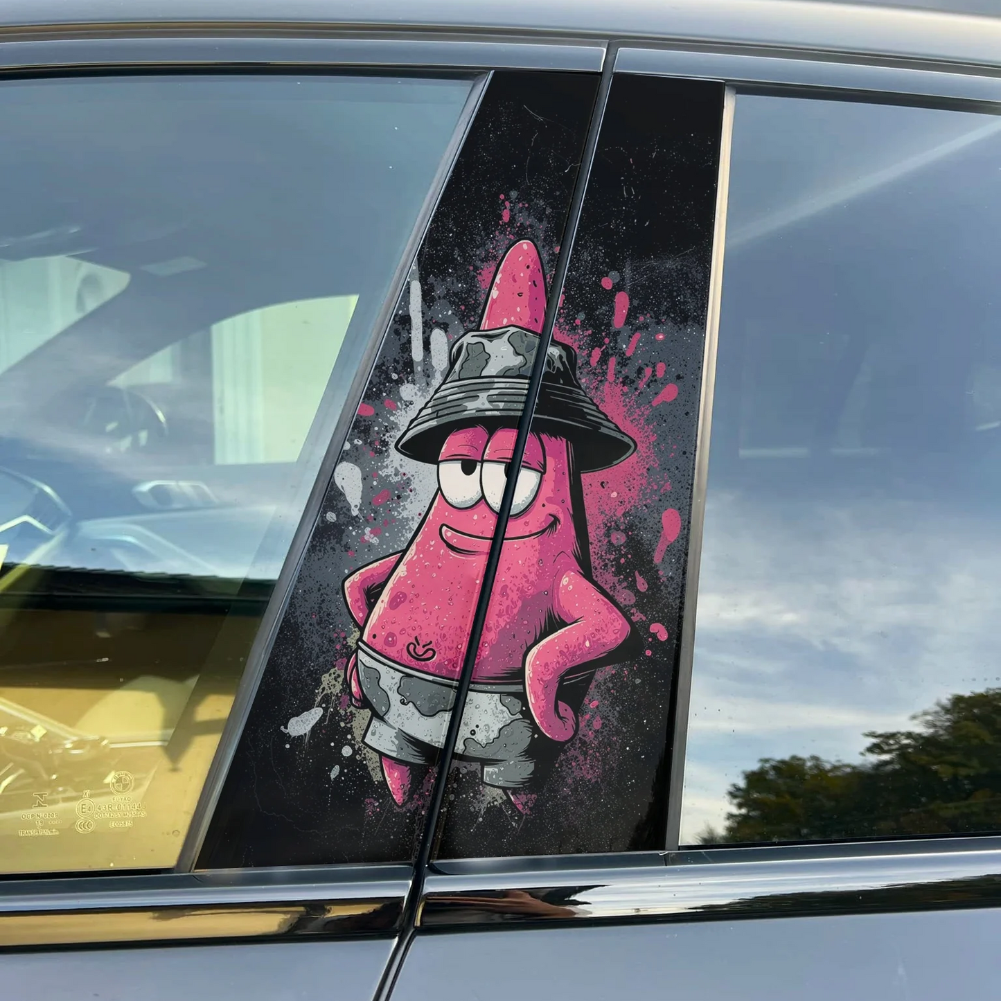 Cartoon Characters Collection- Premium Vinyl B-Pillar Decal, Universal Fit