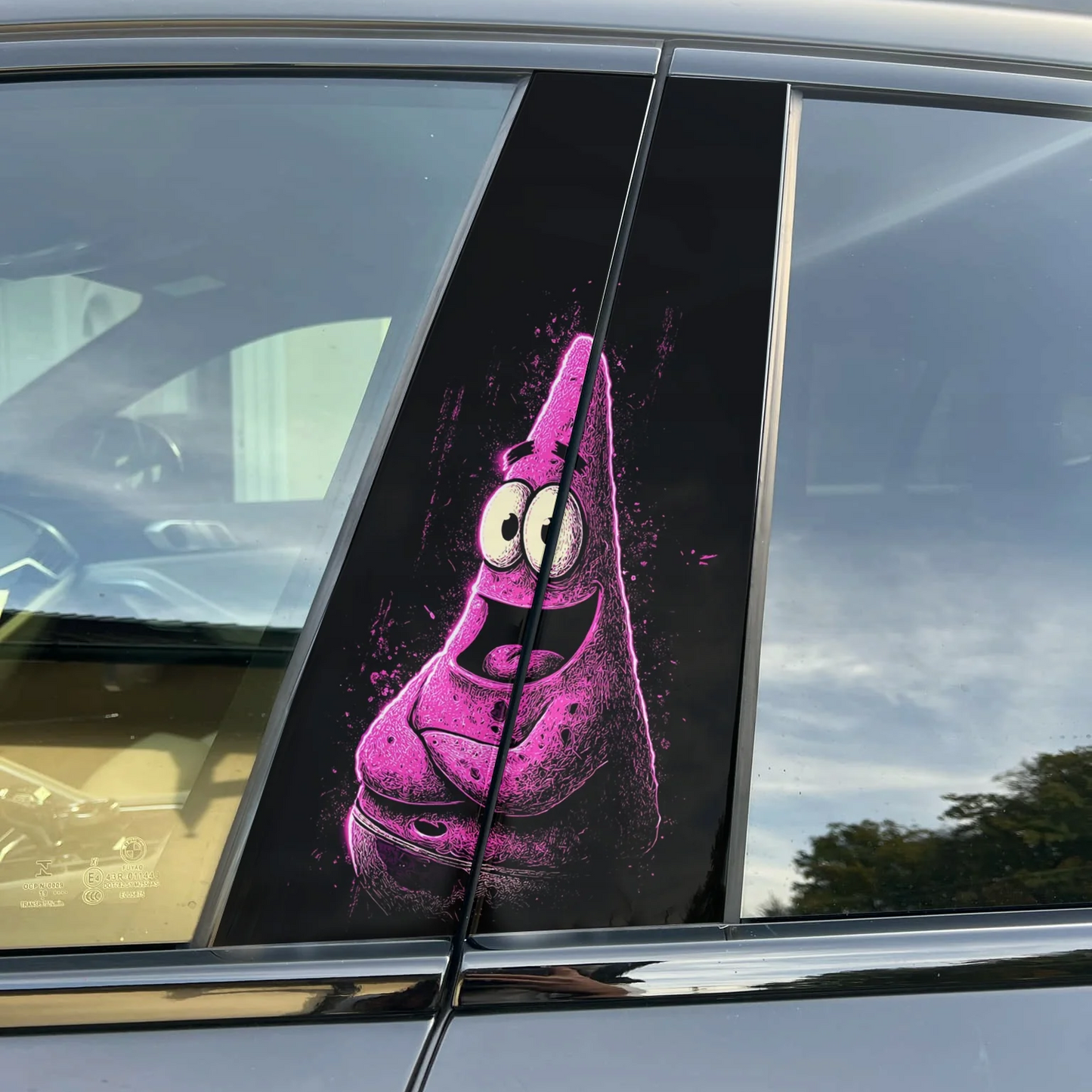 Cartoon Characters Collection- Premium Vinyl B-Pillar Decal, Universal Fit