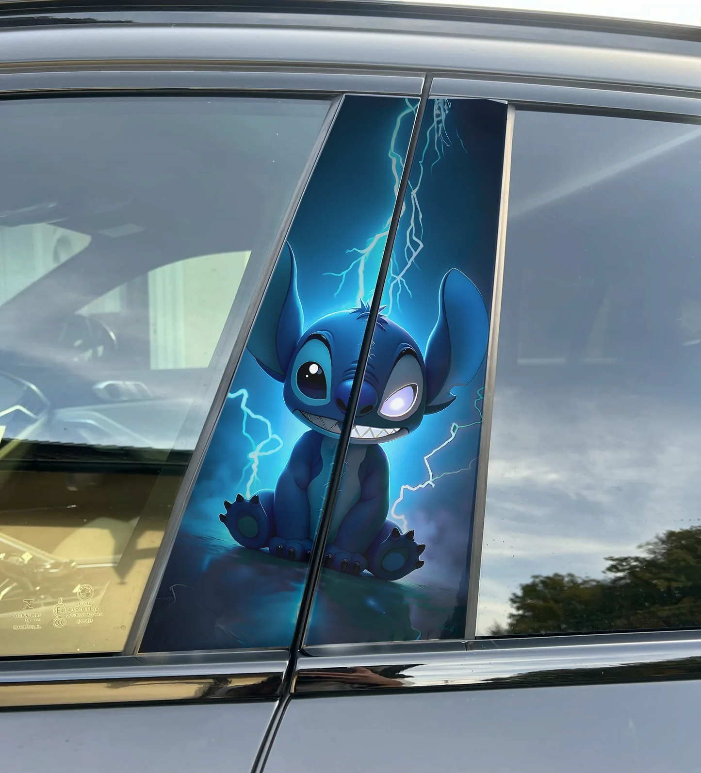 Cartoon Characters Collection- Premium Vinyl B-Pillar Decal, Universal Fit