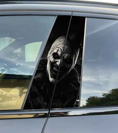 Art the Clown Car Pillar Wrap - Premium Vinyl B-Pillar Decal, Universal Fit