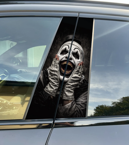 Art the Clown Car Pillar Wrap - Premium Vinyl B-Pillar Decal, Universal Fit