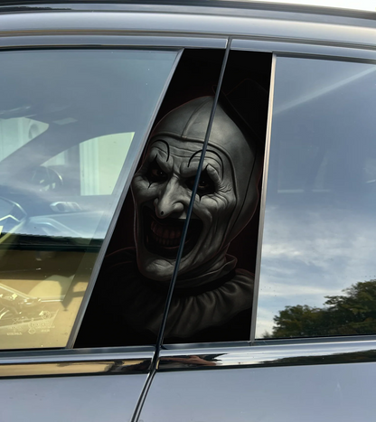 Art the Clown Car Pillar Wrap - Premium Vinyl B-Pillar Decal, Universal Fit