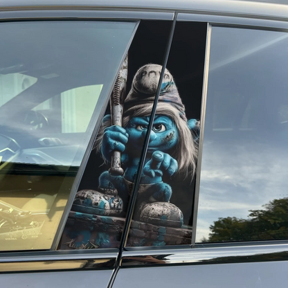 Cartoon Characters Collection- Premium Vinyl B-Pillar Decal, Universal Fit