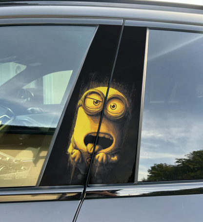 Cartoon Characters Collection- Premium Vinyl B-Pillar Decal, Universal Fit