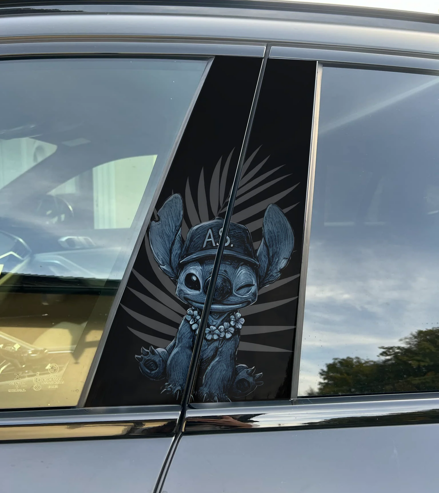 Cartoon Characters Collection- Premium Vinyl B-Pillar Decal, Universal Fit