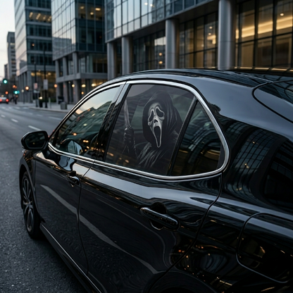 Who’s Sitting Behind You? Art The Clown Terrifier Car Window Decal
